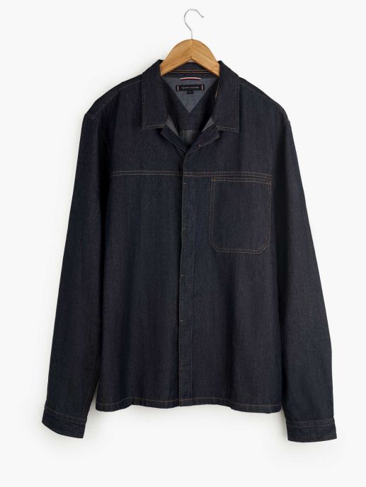 Raw look denim shirt